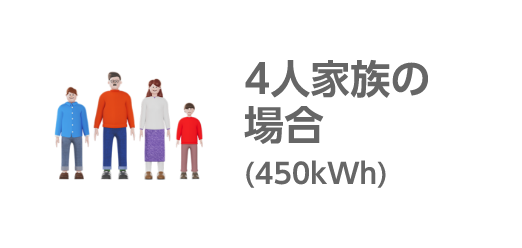 4人家族の場合(450kWh)