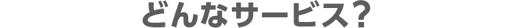 どんなサービス？